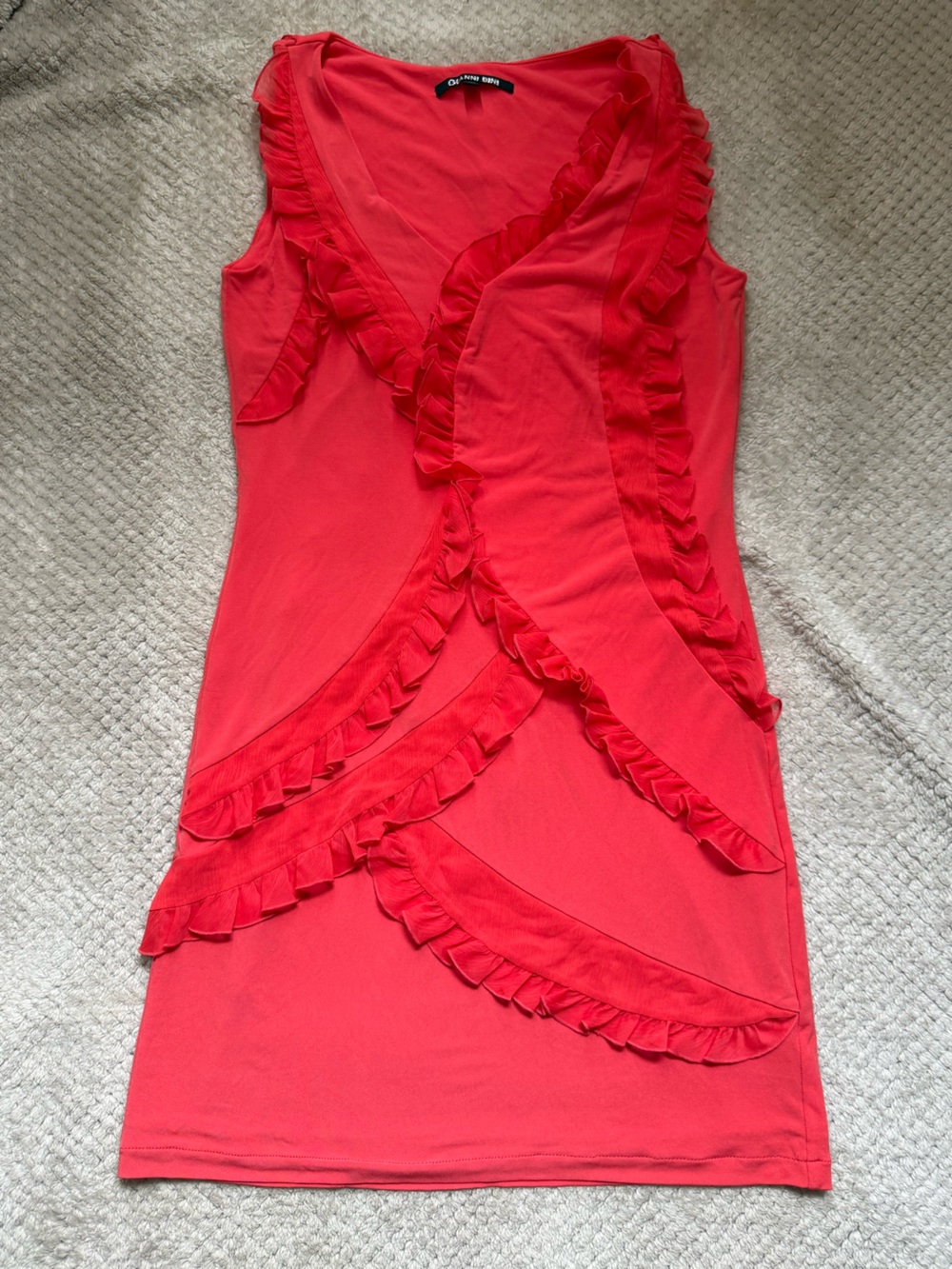 Gianni Bini Coral Ruffle-Trim Sleep Top